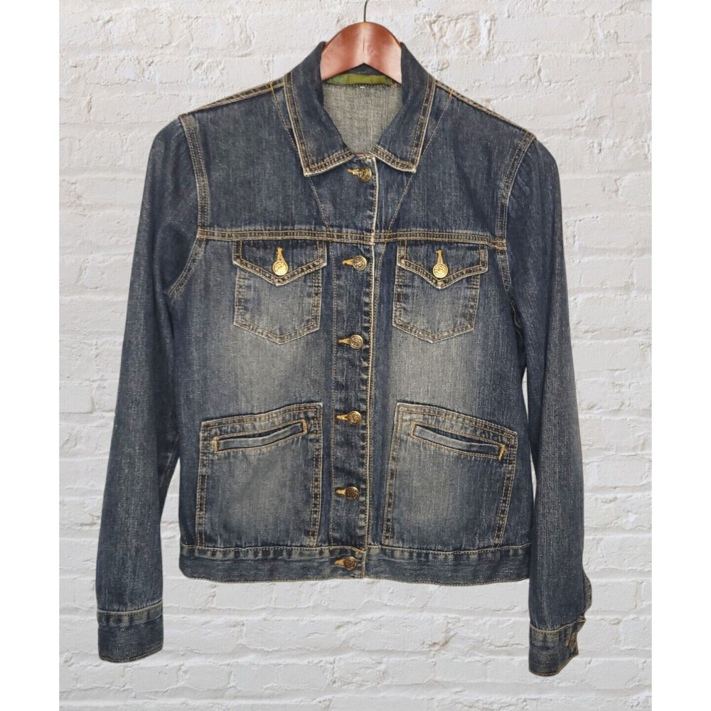 Buckle BDG Denim Trucker Jacket Womens SM Dark Wash 90s Y2K Grunge Moto